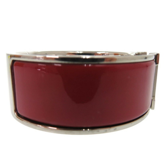 HERMES Red Enamel Metal H Motif Click-Clack Bracelet 18.7cm - Picture 6 of 11